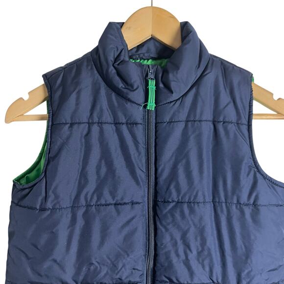 Lands’ End Kids Navy Blue Boy Puffer Sleeveless Vest Size 6 - Picture 2 of 11